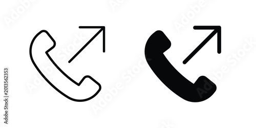 Foto Call outgoing icon vector concept set