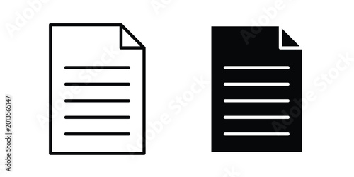 Tableau sur toile Document file icon vector concept set