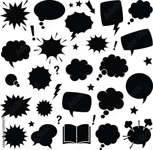 Abstract dark rounded rectangle with faint text labels EPS and Black silhouette.