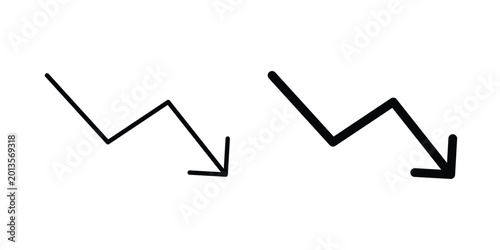 Foto Loss Chart Icon vector concept set