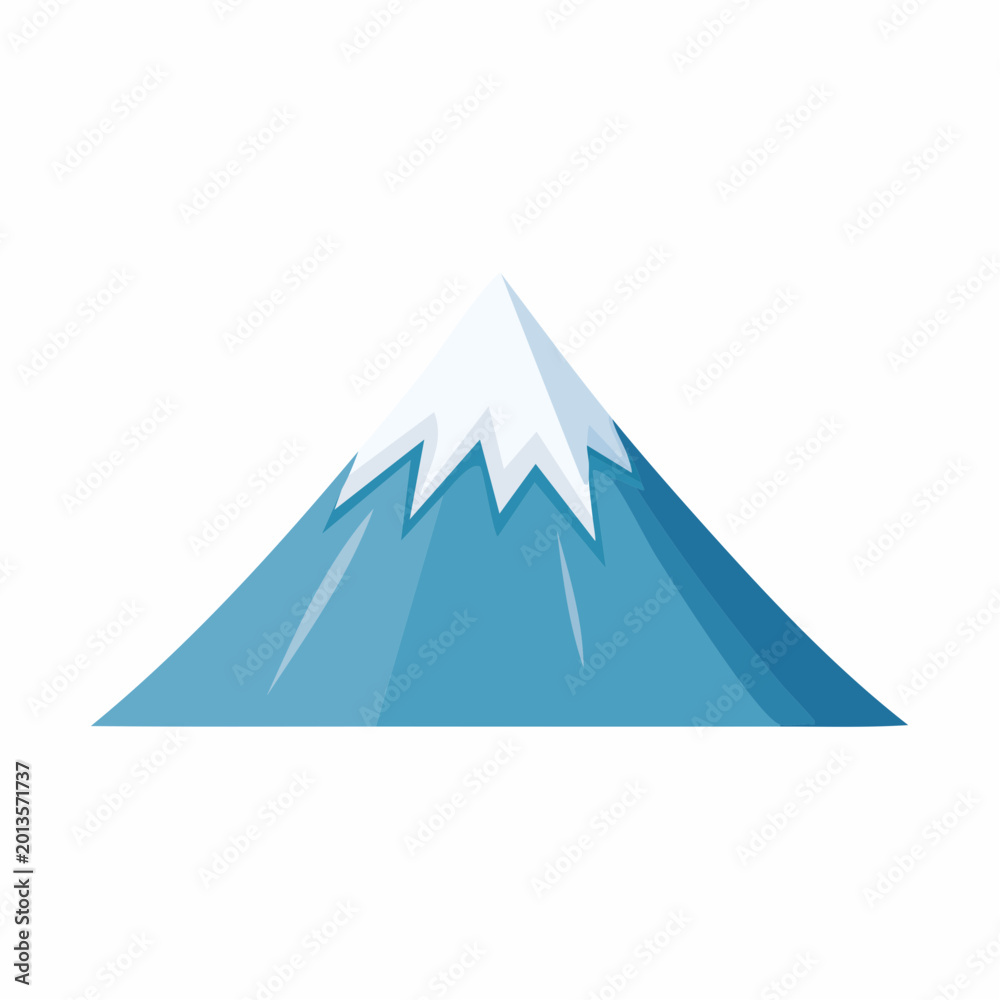 Fototapeta premium Stylized Snow-Capped Mountain Peak