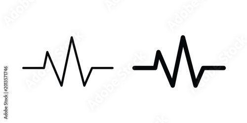 Tableau sur toile Pulse icon vector concept set
