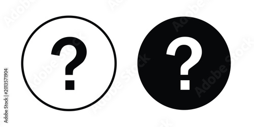 Konstfotografi Question icon vector concept set