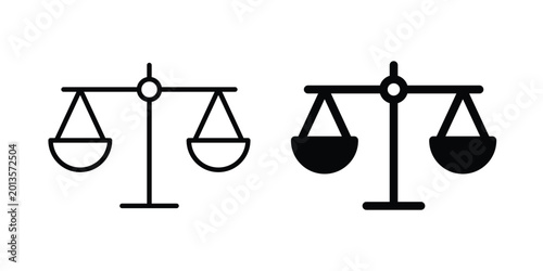 Foto Scale icon vector concept set