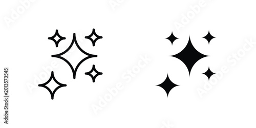 Fotografía Sparkles icon vector concept set