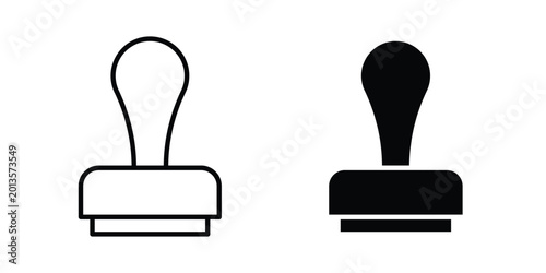 Bild auf Leinwand Stamp icon vector concept set