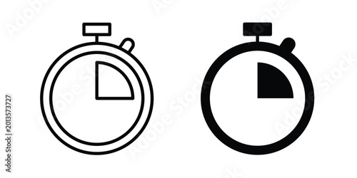 Фотография Stopwatch icon vector concept set