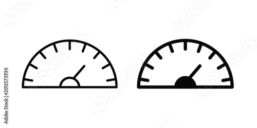 Obraz na płótnie Tachometer icon vector concept set