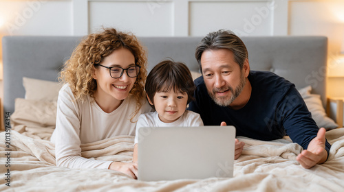 Family Bonding Over Laptop:...