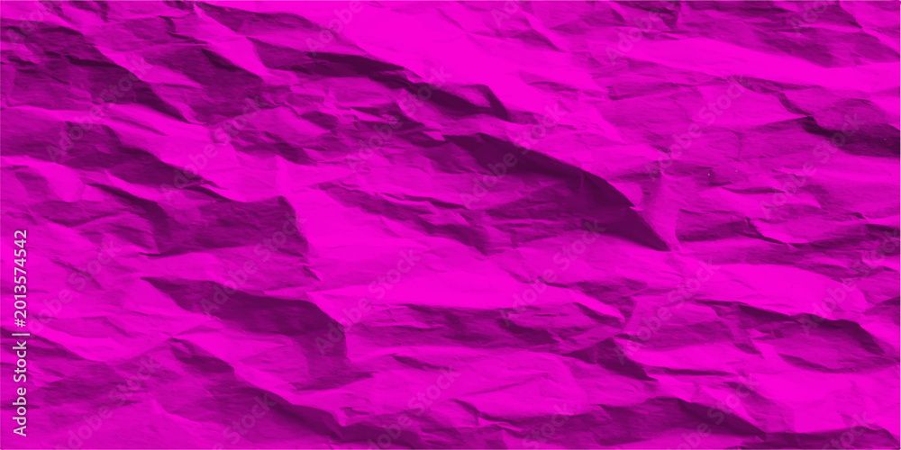 Fototapeta premium A bright pink and purple abstract grunge background features a crumpled paper texture with a painted silk material design for a textured artistic wallpaper backdrop