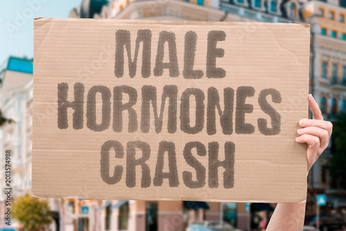 Canvas Print "Male Hormones Crash" Disrupting compounds reduce circulating male hormone levels
