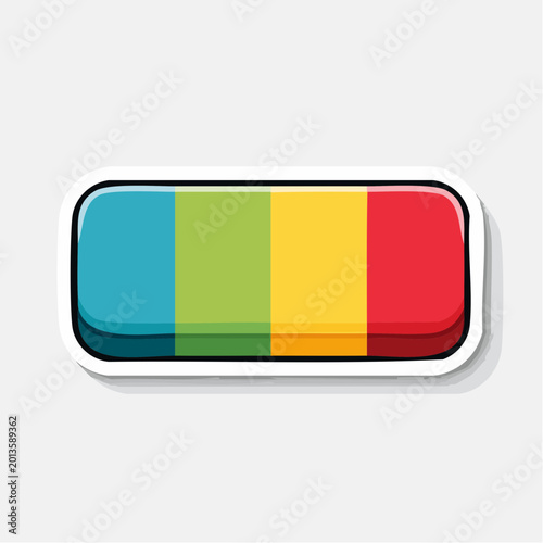 Free Download Colorful Rectangular Bar with Vertical Stripes - GFXLoad