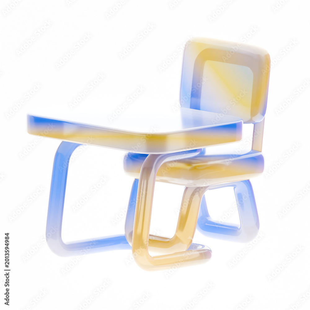 Obraz premium 3D Cute School Kids Icon Teacher Education Preschool Kindergarten Toy Children Study Learning Academic Cartoon