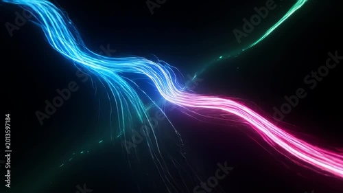 neon light trails abstract