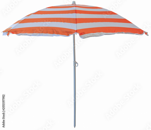 Photos Parasol de plage sur fond blanc