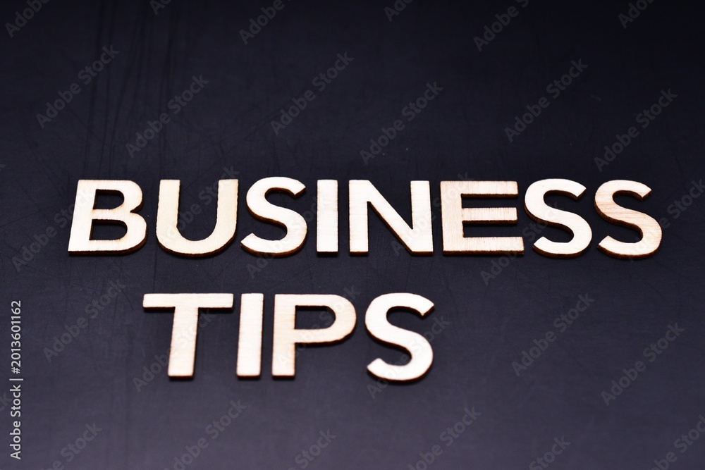 Fototapeta premium business tips text