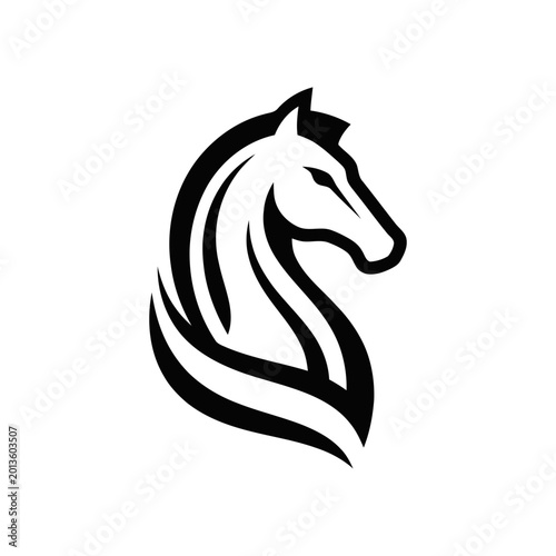 Chess knight profile is rendered in a sleek and modern graphic style representing the iconic horse.