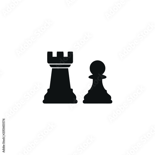Chess rook and pawn pieces remain in a minimalist arrangement representing fundamental game tactics.