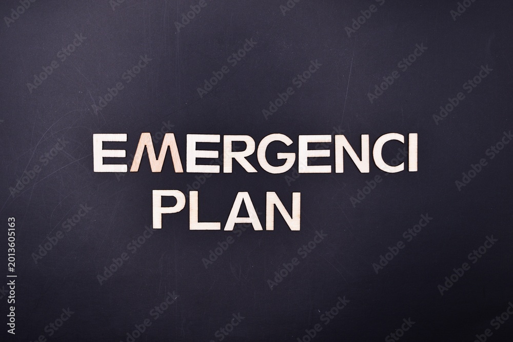 Fototapeta premium emergenci plan write
