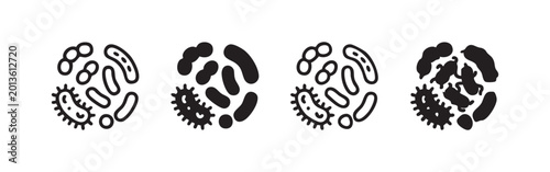 Photos Microbiology and bacteria icon set