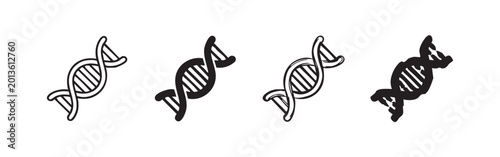 Принти на полотні DNA double helix icon set