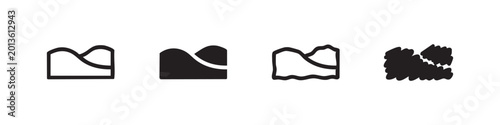 Fotografija Hill or mountain range variations, minimalist icon style