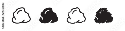 Tableau sur toile Abstract Blob or Organic Shape Icons