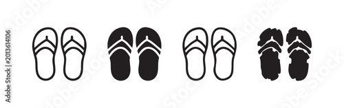 Fotografie Set of flip-flop icons, different styles