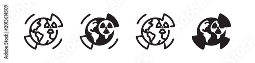 Photos Global Nuclear Radiation Danger and Environmental Pollution Icon