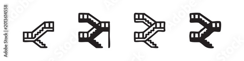 Photography Public Stairs and Escalator Architecture Movement Icon Set
