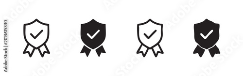 Obraz na płótnie Quality assurance badge icon set