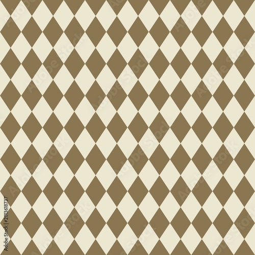 Photos Seamless harlequin pattern with mocha brown and warm beige diamonds