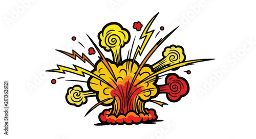 Fotografija Explosion Comic Style