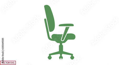 Tableau sur toile Green office chair on wheels.