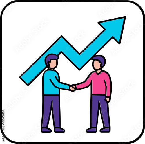 Digital marketing and business concept icon