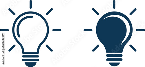 Tableau sur toile Light bulb icon vector illustration with modern flat style representing creative