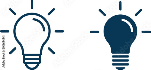 Tableau sur toile Light bulb icon vector illustration with modern flat style representing creative