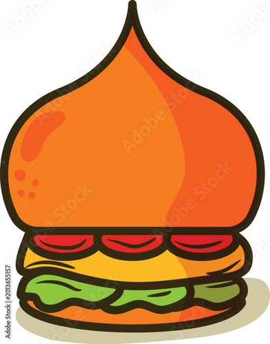Konstfotografi Middle Eastern Fusion Food Concept Featuring Halal Burger