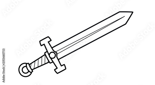 Tableau sur toile Sword with Crossguard and Handle.