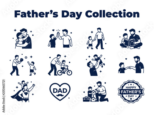 fathers day icon pack collection