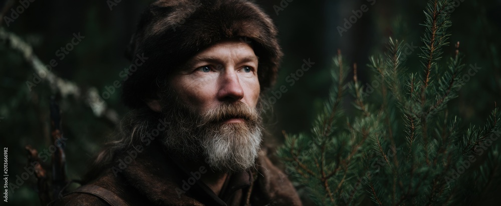 Fototapeta premium survival means thriving in the wilderness with grit and expertise
