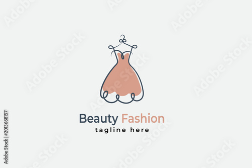 fashion woman logo design template illustration