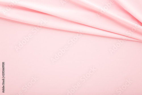 Quadro em tela Pastel light pink soft wrinkled gabardine elastane fabric background