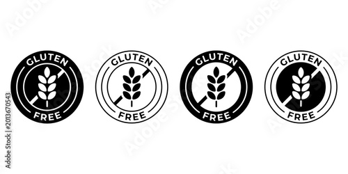 Schilderij op canvas Gluten free label
