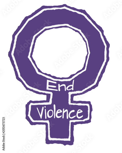 Fotografie END VIOLENCE contra la violencia de género.