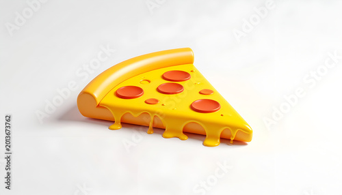 Delicious Slice of Pepperoni Pizza with Melting Cheese.