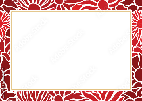 Foto Abstract floral border background on isolated white background