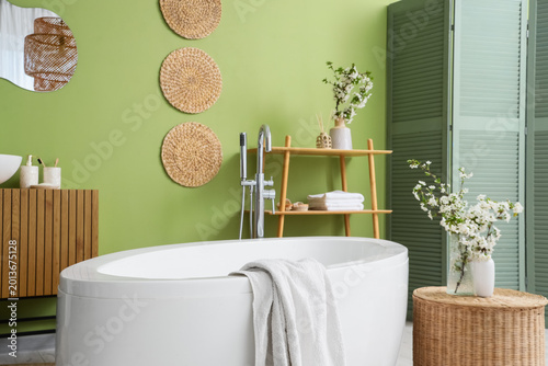 Interior of stylish bathroo...