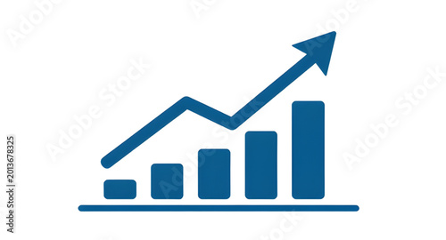 Free Download business growth graph icon, upward trend arrow vector, financial analytics chart illustration, profit increase graphic, bar graph success symbol, marketing growth icon, statistics chart vector, econom - GFXLoad