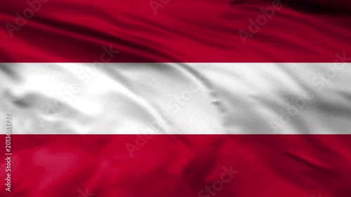 austria national flag waving animation background, national flag of austria waving in wind 4k loopable.
